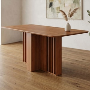 Mesa de Jantar 6 Lugares Tampo MDF 180X90 cm 22127 Cinamomo MOLCI