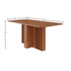 Mesa de Jantar 6 Lugares Tampo MDF 180X90 cm 22127 Cinamomo MOLCI