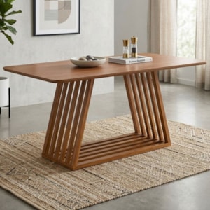 Mesa de Jantar 6 Lugares Tampo MDF 180X90 cm 22177 Cinamomo NATUEM