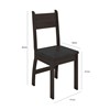Mesa De Jantar 67x108cm Com 04 Cadeiras Milano J00330 Amendoa Preto PLN