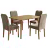 Mesa de Jantar Adele MDF Com 4 Cadeiras Estofadas Suede Joli MOLCI