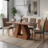 Mesa de Jantar Agata MDF Com 4 Cadeiras Estofadas Suede MOLCI Joli