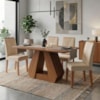 Mesa de Jantar Agata MDF Com 4 Cadeiras Estofadas Suede Nude MOLCI