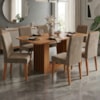 Mesa de Jantar Ariela MDF Com 6 Cadeiras Estofadas Suede Joli MOLCI