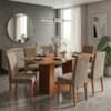 Mesa de Jantar Ariela MDF Com 6 Cadeiras Estofadas Suede Joli MOLCI