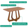 Mesa de Jantar Bromelia Com 4 Cadeiras Estofadas Kiwi Linho Grafite NATUEM