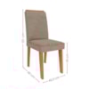 Mesa de Jantar Isadora MDF Com 4 Cadeiras Estofadas Linho Bege MOLCI