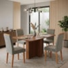 Mesa de Jantar Isadora MDF Com 4 Cadeiras Estofadas Suede Joli MOLCI