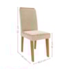 Mesa de Jantar Isadora MDF Com 4 Cadeiras Estofadas Suede Nude MOLCI