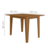 Mesa De Jantar Kate Com 6 Cadeiras Estofadas Linea Suede Carvalho POLIMAN