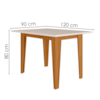 Mesa De Jantar Kate Com 6 Cadeiras Estofadas Linea Suede Freijo Off White POLIMAN
