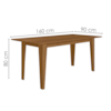 Mesa De Jantar Liz Com 6 Cadeiras Estofadas Linea Suede Carvalho POLIMAN