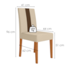 Mesa De Jantar Liz Com 6 Cadeiras Estofadas Linea Suede Freijo Off White POLIMAN