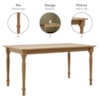 Mesa de Jantar Madeira Macica Taeda 160 cm 8979 Freijo Festra