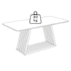 Mesa de Jantar Pitaia Com 6 Cadeiras Estofadas Carambola Linho Grafite NATUEM