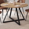 Mesa De Jantar Redonda 110 cm 25933 Nogal Sevilha Preto Artesano