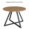 Mesa De Jantar Redonda 110 cm 25933 Nogal Sevilha Preto Artesano