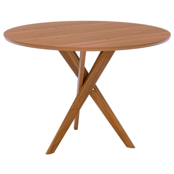 Mesa de Jantar Redonda 4 Lugares Tampo MDF 109 cm 21668 Cinamomo ORNAR
