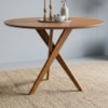 Mesa de Jantar Redonda 4 Lugares Tampo MDF 109 cm 21668 Cinamomo ORNAR
