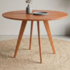 Mesa de Jantar Redonda 4 Lugares Tampo MDF 109 cm 21754 Cinamomo ORNAR