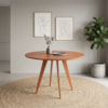 Mesa de Jantar Redonda 4 Lugares Tampo MDF 109 cm 21754 Cinamomo ORNAR
