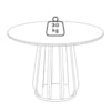 Mesa de Jantar Redonda 4 Lugares Tampo MDF 109 cm 22145 Cinamomo NATUEM