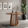 Mesa de Jantar Redonda 4 Lugares Tampo MDF 109 cm 22145 Cinamomo NATUEM