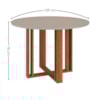 Mesa de Jantar Redonda 4 Lugares Tampo MDF 109X109 cm 15175 Cinamomo Off White MOLCI