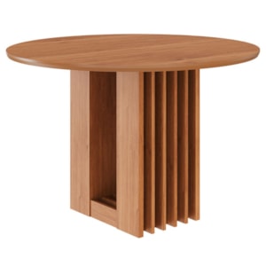 Mesa de Jantar Redonda 4 Lugares Tampo MDF 109X109 cm 20954 Cinamomo MOLCI