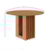 Mesa de Jantar Redonda 4 Lugares Tampo MDF 109X109 cm 20954 Cinamomo MOLCI