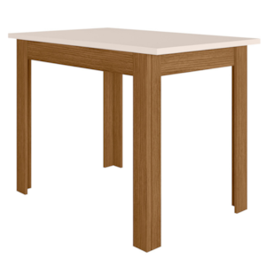 Mesa De Jantar Tampo Sem Vidro 4 Lugares 108x68 cm Bellagio Carvalho Off White POLIMAN