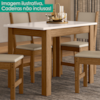 Mesa De Jantar Tampo Sem Vidro 4 Lugares 108x68 cm Bellagio Carvalho Off White POLIMAN
