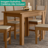 Mesa De Jantar Tampo Sem Vidro 4 Lugares 108x68 cm Bellagio Carvalho POLIMAN
