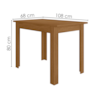 Mesa De Jantar Tampo Sem Vidro 4 Lugares 108x68 cm Bellagio Carvalho POLIMAN