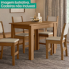 Mesa De Jantar Tampo Sem Vidro 4 Lugares 108x68 cm Bellagio Carvalho POLIMAN