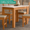 Mesa De Jantar Tampo Sem Vidro 4 Lugares 108x68 cm Bellagio Freijo Off White POLIMAN