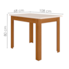 Mesa De Jantar Tampo Sem Vidro 4 Lugares 108x68 cm Bellagio Freijo Off White POLIMAN