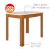 Mesa De Jantar Tampo Sem Vidro 4 Lugares 108x68 cm Bellagio Freijo Off White POLIMAN