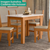 Mesa De Jantar Tampo Sem Vidro 4 Lugares 108x68 cm Bellagio Freijo Off White POLIMAN