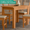 Mesa De Jantar Tampo Sem Vidro 4 Lugares 108x68 cm Bellagio Freijo POLIMAN