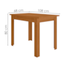 Mesa De Jantar Tampo Sem Vidro 4 Lugares 108x68 cm Bellagio Freijo POLIMAN