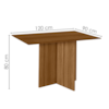 Mesa De Jantar Tampo Sem Vidro 4 Lugares 120x90 cm Helo Carvalho POLIMAN