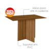 Mesa De Jantar Tampo Sem Vidro 4 Lugares 120x90 cm Helo Carvalho POLIMAN