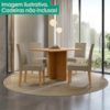 Mesa De Jantar Tampo Sem Vidro 4 Lugares 120x90 cm Helo Carvalho POLIMAN