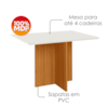 Mesa De Jantar Tampo Sem Vidro 4 Lugares 120x90 cm Helo Freijo Off White POLIMAN