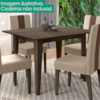 Mesa De Jantar Tampo Sem Vidro 4 Lugares 120x90 cm Kate Amendoa POLIMAN