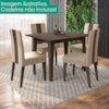 Mesa De Jantar Tampo Sem Vidro 4 Lugares 120x90 cm Kate Amendoa POLIMAN