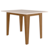 Mesa De Jantar Tampo Sem Vidro 4 Lugares 120x90 cm Kate Carvalho Off White POLIMAN