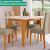 Mesa De Jantar Tampo Sem Vidro 4 Lugares 120x90 cm Kate Freijo Off White POLIMAN