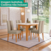 Mesa De Jantar Tampo Sem Vidro 4 Lugares 120x90 cm Kate Freijo Off White POLIMAN